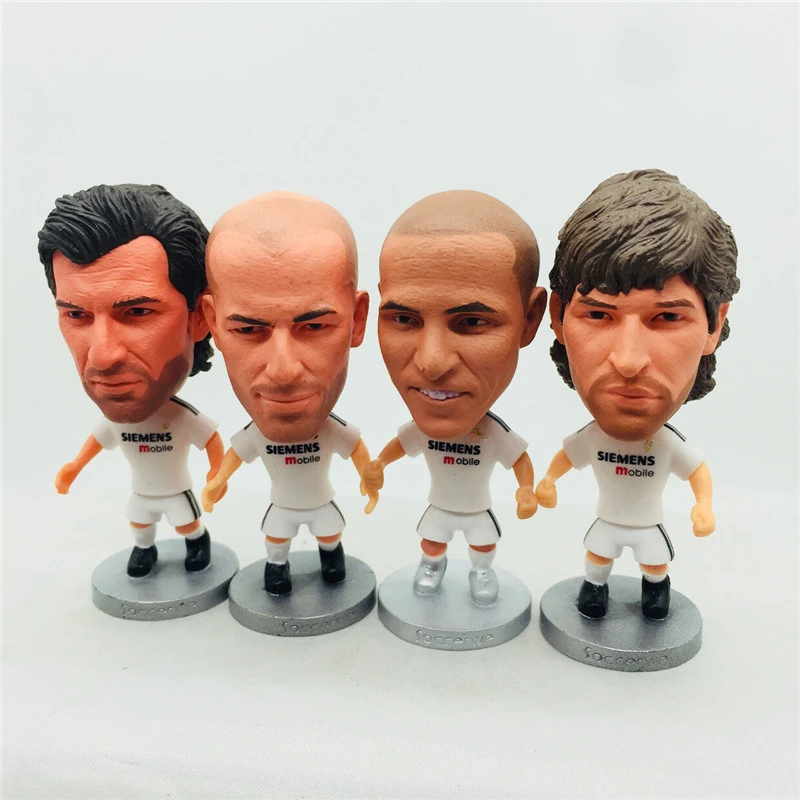 

2.55" Soccer Cartoon Dolls Raul Casillas Carlos Zidane Figo Beckham Figurines