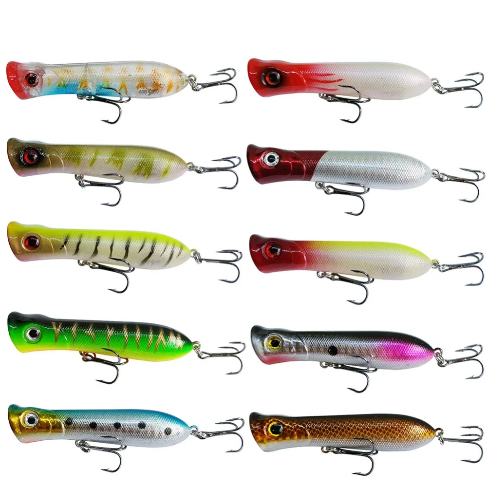 1 piece Popper Lure Floating Fishing Lure 8cm/11.5g Topwater Hard Bait Wobblers Swimbait for