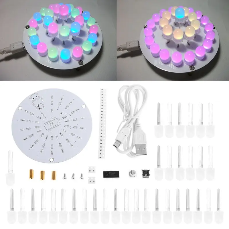 Electronic dice NE555 CD4017 kit 5mm Red led 4.5-5V ICSK057A DIY ASS