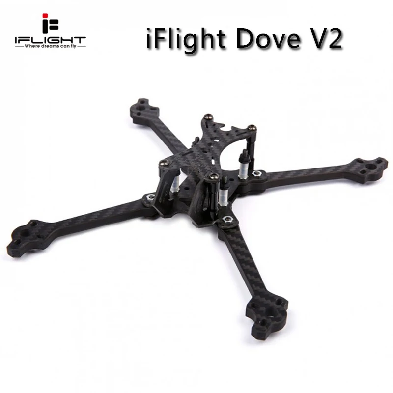 

IFlight Dove V2 5Inch 212mm FPV Racing Frame With 5mm Arm Compatible 4S Gemfan 5149/Dalprop 5040 Propeller For FPV Racing Drone