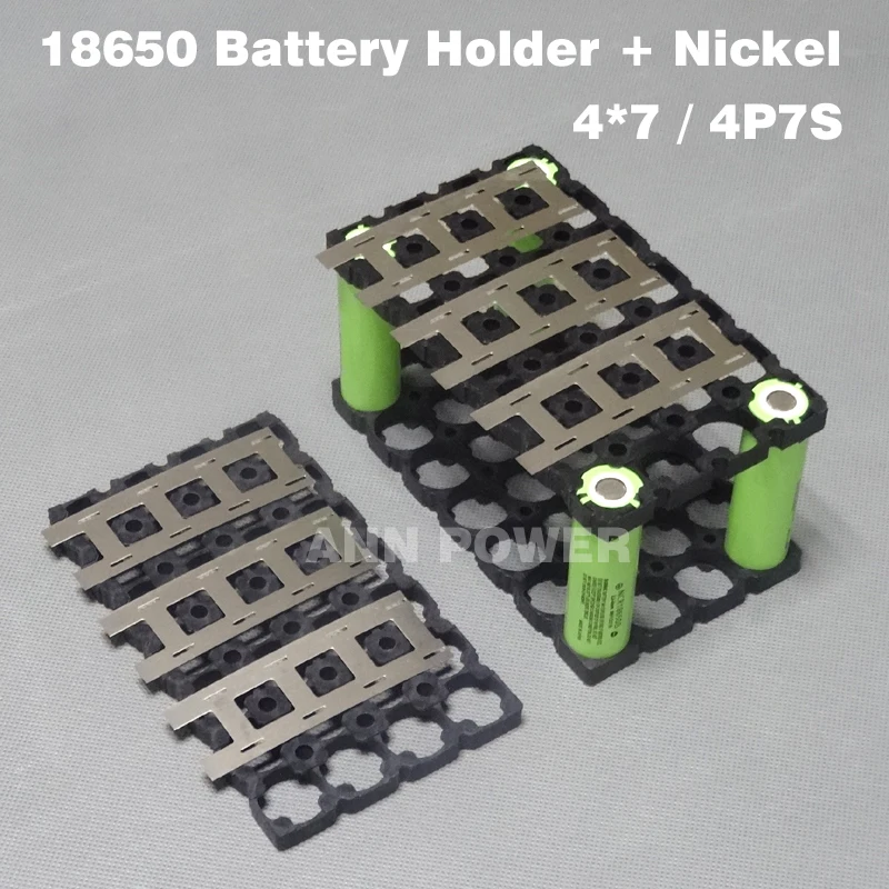 

Free Shipping 4P7S 18650 battery holder + 4P2S Nickel strip for 24V lithium ion battery pack 4*7holder and 4*2 nickel belt