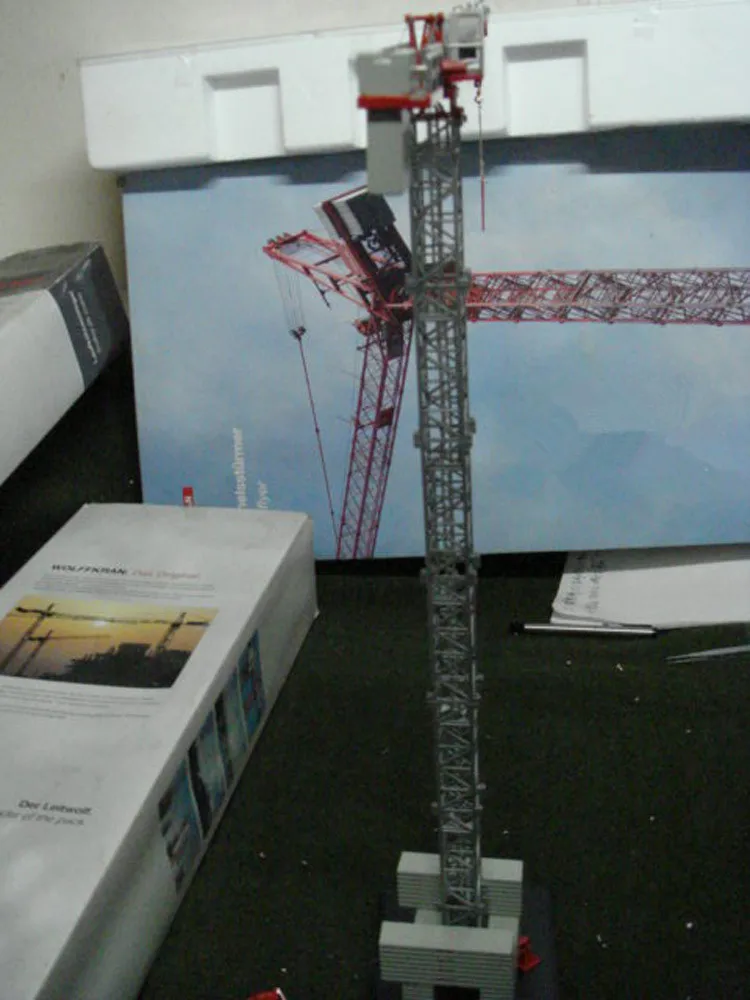 Изысканный сплав модель ROS 1: 87 SAEZ SL-55 башенный кран строительные машины литая игрушка модель 80100 для украшения коллекции