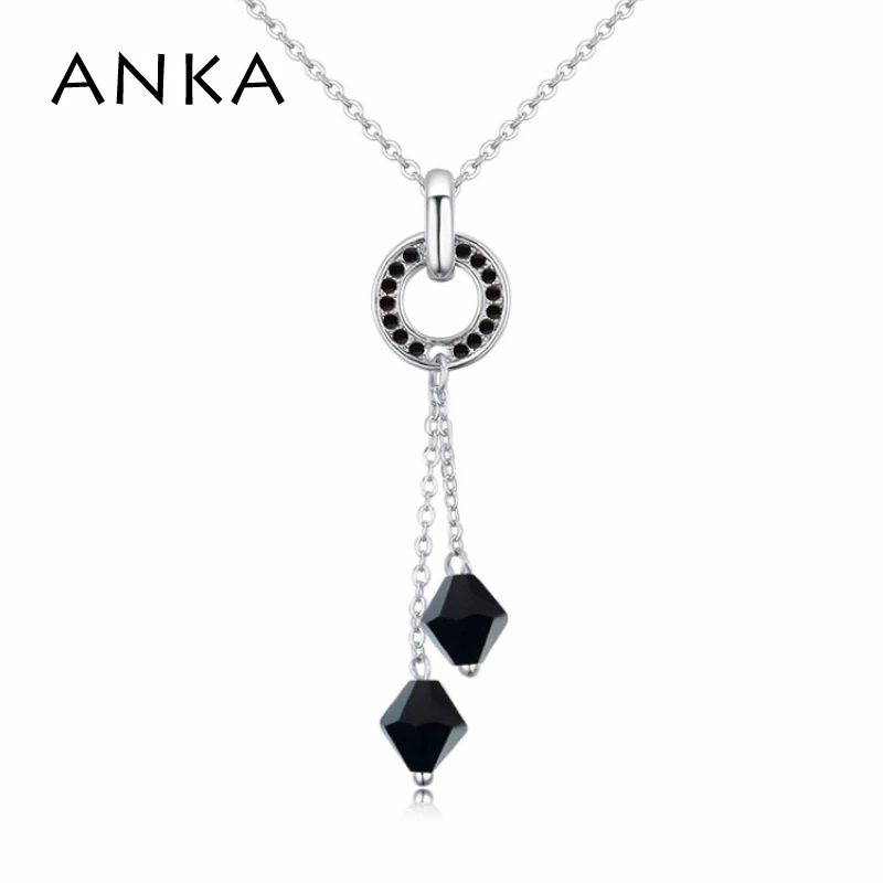 

ANKA lovely trendy pendant & necklace for women office lady 2017 new jet jewelry necklaces gifts ,From Crystal Austrian 121216