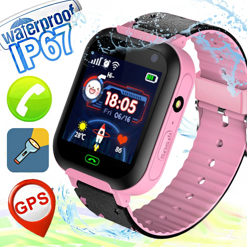 Voucher Chance of  Beautiful Gift GPS LBS Location Call SOS Remote Monitor Camera Flash Light Smartwatch Kids Student 