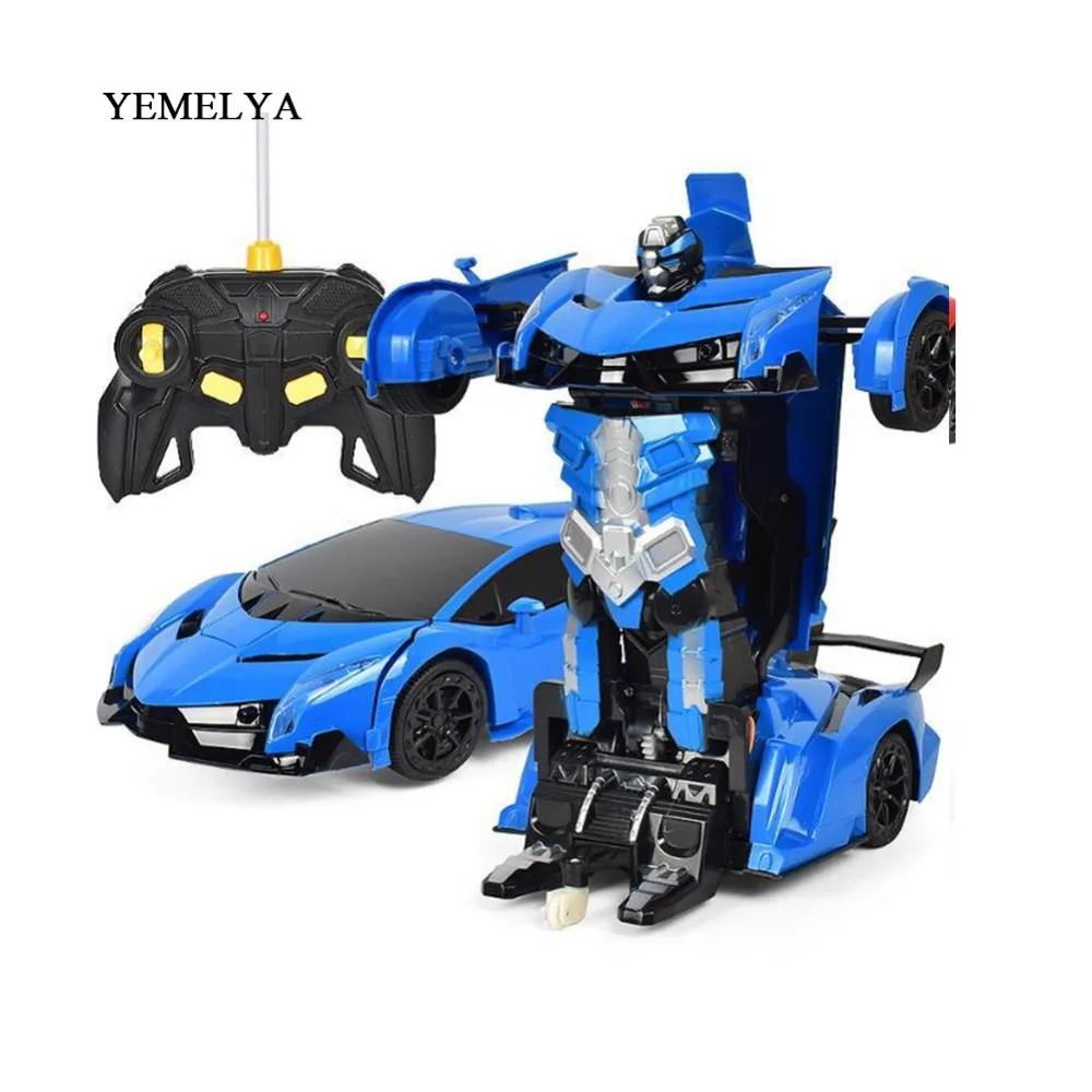 RC Car Sports Car Models Transformation Robots Remote Control Deformation Car RC Robots Kids Toys 