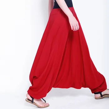 

Plus Size Women Harem Pants Calca Feminina Pure Cotton Wide Leg Dancing Pants Casual Trousers Pantskirt Bloomers Joggers Women