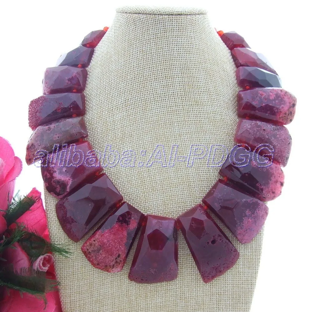 

25x36mm-32x50mm blue red yellow Green Crystal onyx Top-drilled Necklace