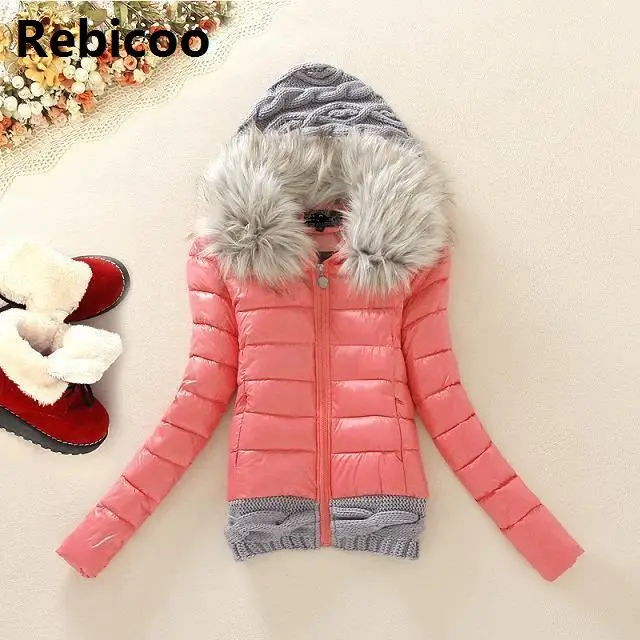 

New Arrivals Winter Jacket Women Fashion Slim Big Fur Collar Warmth Outdoor Casual Coat warm