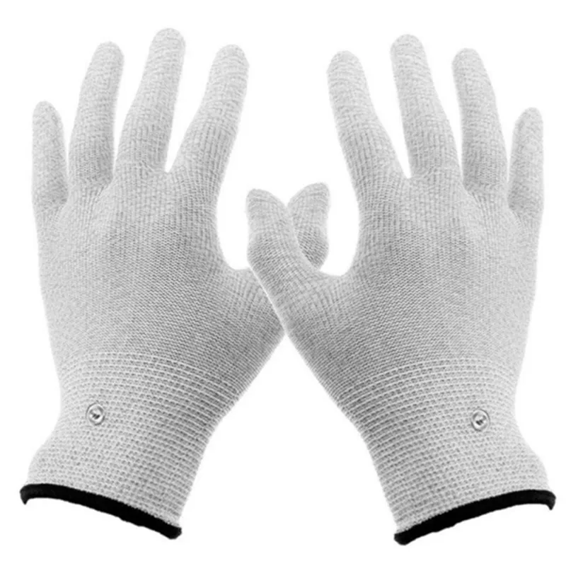 Дышащие электропроводность Электротерапия уход за кожей лица массажные электродные перчатки с филировальная машина для терапии ручной массажер для ухода за кожей