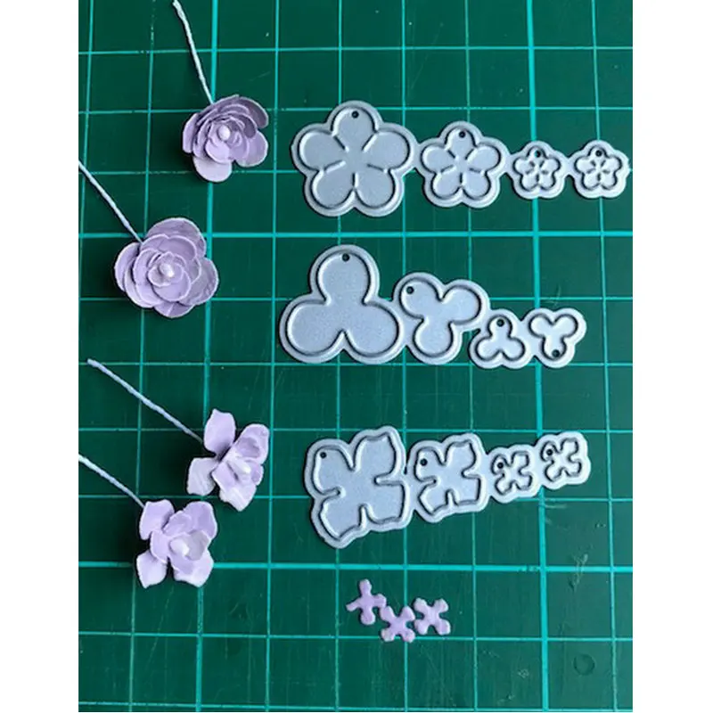 

3pcs/set Knife Mold Flowers Metal Cutting Dies Scrapbooking Carbon steel Die Embossing Dies Cut Stencils DIY Decorative Cards