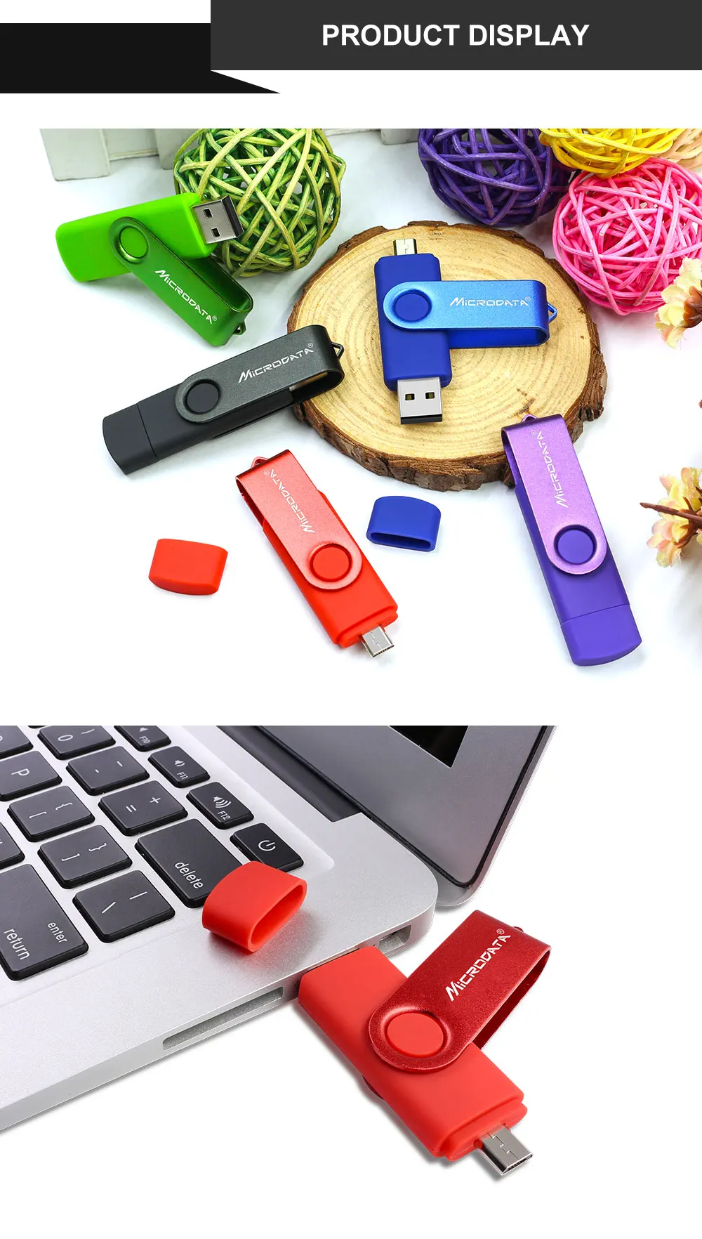 Вихрь usb флэш-диск 4g 8 gb 16 gb металлический стержень drive 32 gb 2,0 памяти флешки 64 gb 128 gb OTG 2-в-1 ноутбук телефона Android