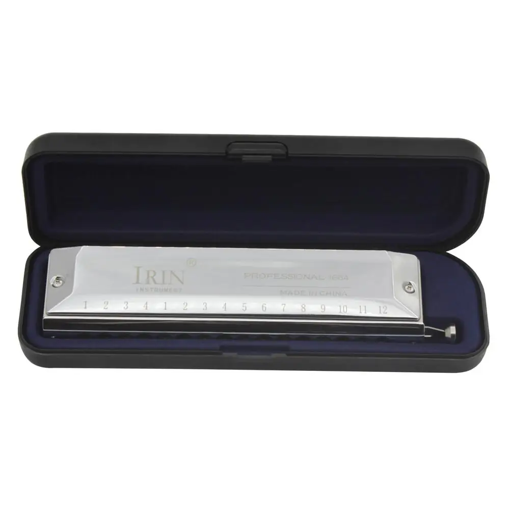 

Holes 64 Tone Harmonica Chromatic Mouth Organ Harp Gaita Harmonica Woodwind Instruments with Case