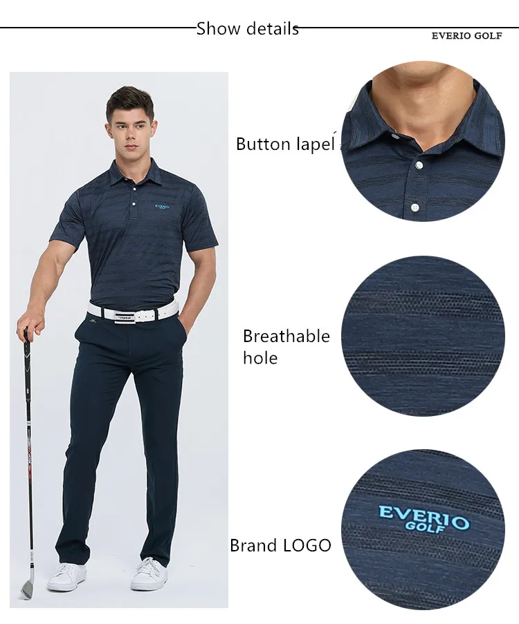 Летняя мужская тенниска, рубашка поло для гольфа, быстросохнущая, дышащая, впитывающая влагу Спортивная футболка в полоску с коротким рукавом, спортивная одежда