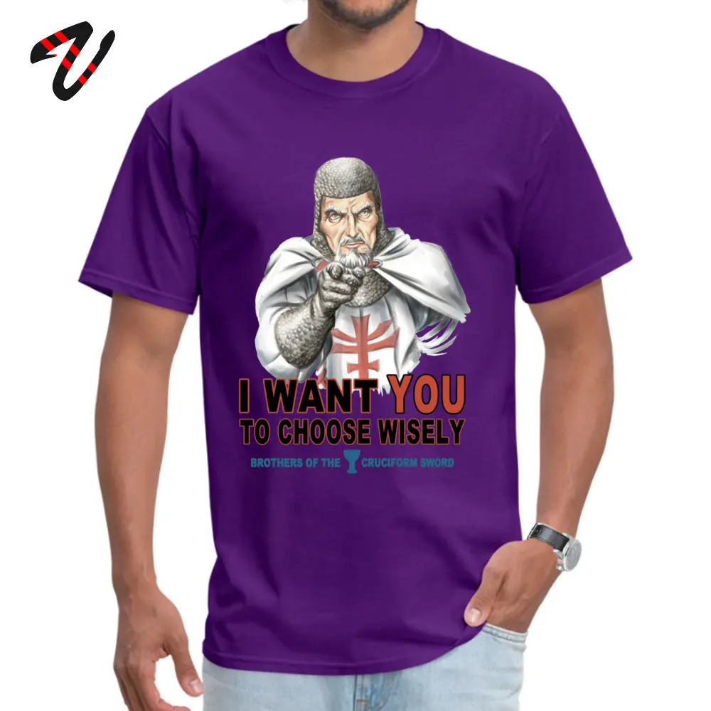 Summer Choose Wisely Crew Neck T Shirts Summer Tops Shirt Short Sleeve for Men Newest 100% Cotton Design T Shirt Choose Wisely 8433 purple