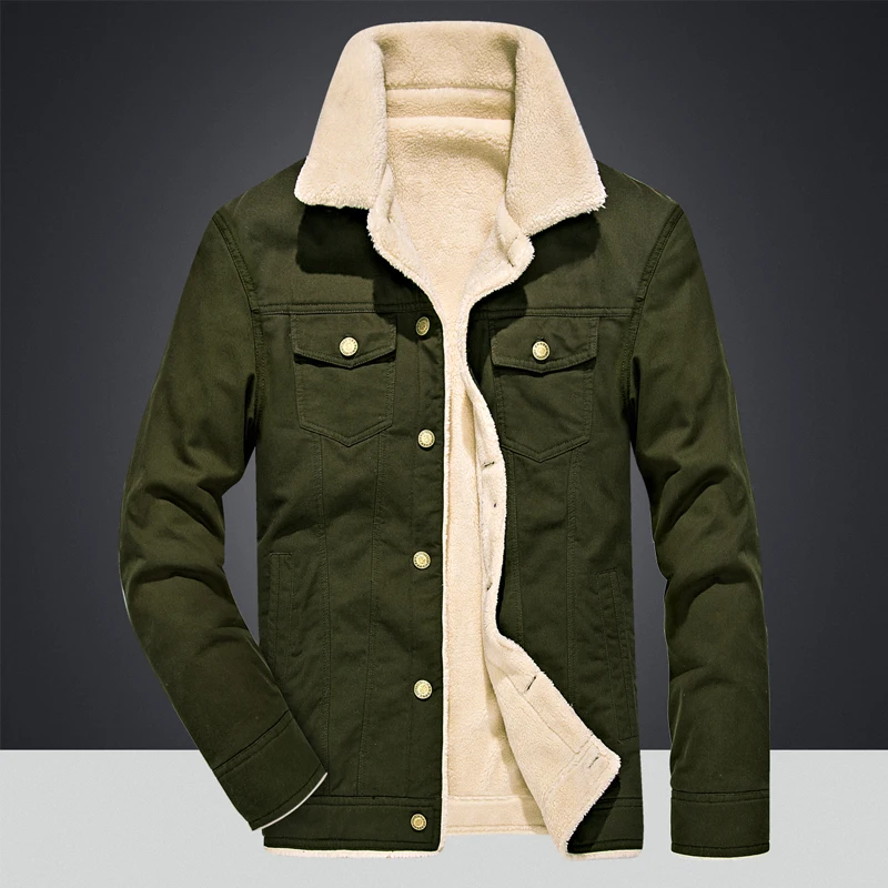 Jacket men's winter warm plus velvet thick cotton jacket men's jacket casual cotton fur collar military tactical Parker jacket Jacket men's winter warm plus velvet thick cotton jacket men's jacket casual cotton fur collar military tactical Parker jacket