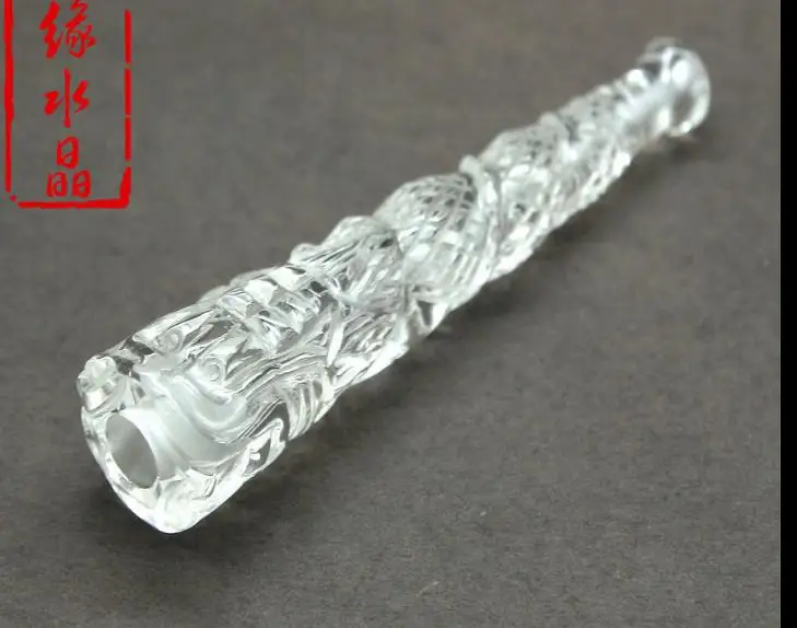 

6953+++ Natural white crystal cigarette holder Diao Crystal reduce the dangers of smoking Tobacco pipe