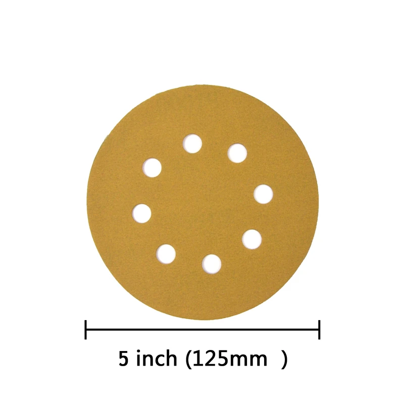 POLIWELL 10PCS 5 Inch 8 Hole Sandpaper 125mm 60~1000 Grit Yellow Sanding Paper Sanding Discs for Hook and Loop Festool Sander POLIWELL 10PCS 5 Inch 8 Hole Sandpaper 125mm 60~1000 Grit Yellow Sanding Paper Sanding Discs for Hook and Loop Festool Sander