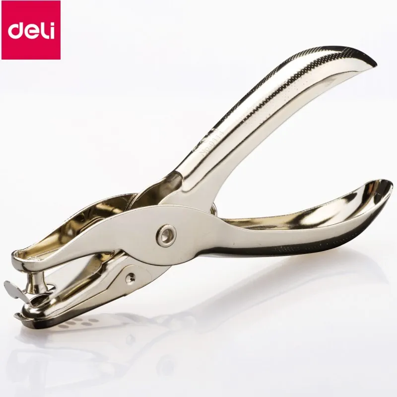 

Deli Paper Punch Stationery Metal Hand with Single Hole Punching Pliers Handmade Paper Manual Mini Round Hole Drill 1 pc