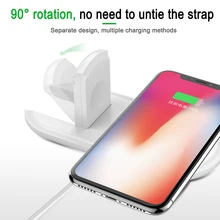 2 в 1 Qi для Apple Watch 1 2 3 4 для iPhone XS Max XR X 8 Plus для samsung S9 S8 note 9 Беспроводная быстрая зарядная станция