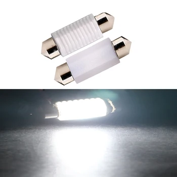 

10PCS C5W Ceramic 2 SMD 3030 Led Canbus error free Car Interior Festoon Dome PVC Auto Over Head Reading Head Lamp 12V white