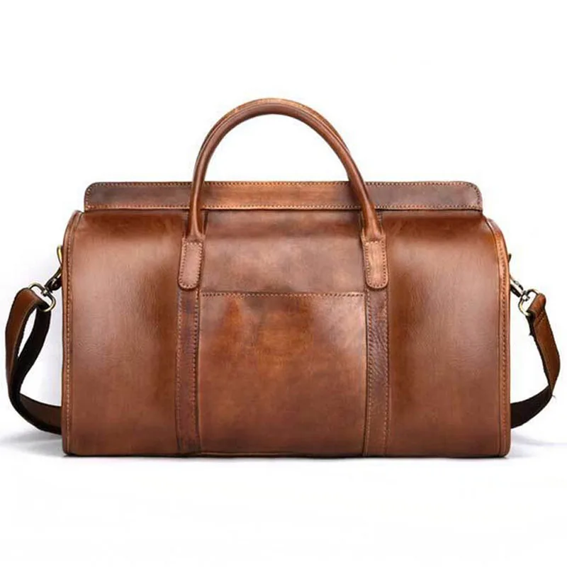 Мужская сумка тоут через плечо из натуральной дубленой кожи|bag business|business bagtote handbag