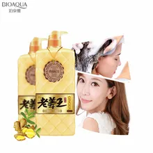 BIOAQUA 820 мл экстракт имбиря от выпадения волос без шампунь с силиконом анти-перхоти анти-зуд восстановление поврежденных волос Уход