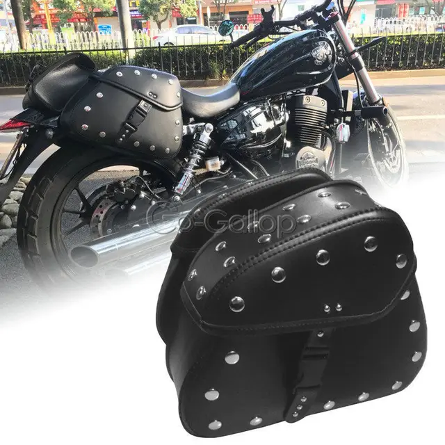 Black Saddlebags Side Storage For Honda Shadow Spirit Aero Vt Vlx