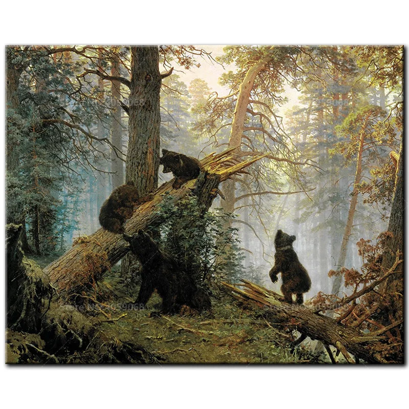 

5D diamond embroidery full Square/Round diamond painting Cross stitch Bear in pine forest diamond mosaic Rhinestones 609B