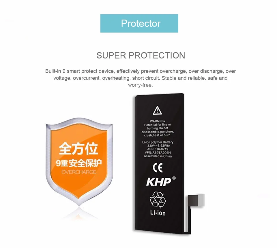 NEW 2017 100% Original KHP Phone Battery For iPhone 5S Capacity 1560mAh Repair Tools 0 Cycle Replacement Batteries Sticker (13)