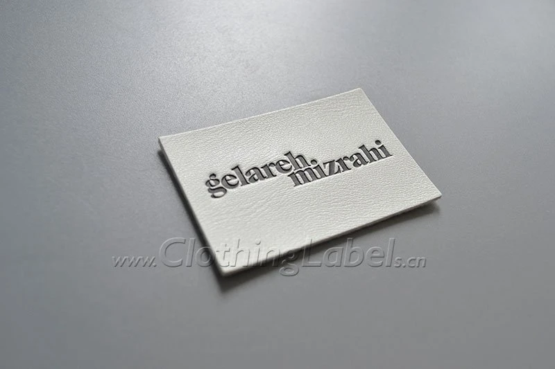 black labels with white print