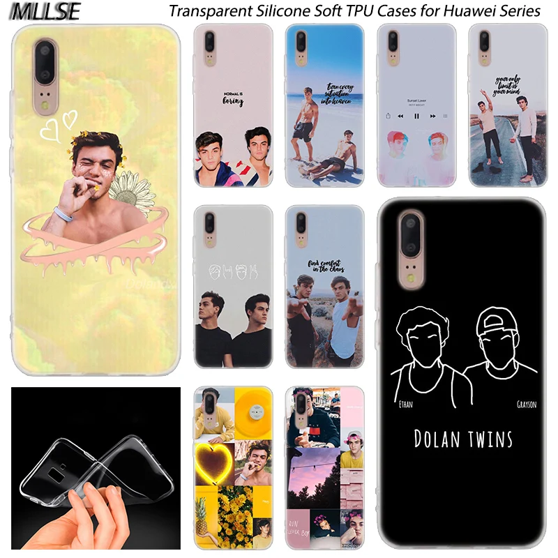 Лидер продаж мягкий силиконовый чехол Dolan Twins для Huawei P30 P20 P10 P9 P8 Lite 2017 Pro Mini P Smart 2019
