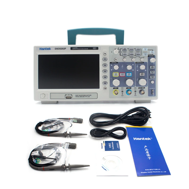 

Digital Oscilloscope 200MHz Hantek DSO5202P bandwidth 2 Channels PC USB LCD Portable Osciloscopio Portatil Electrical Tools