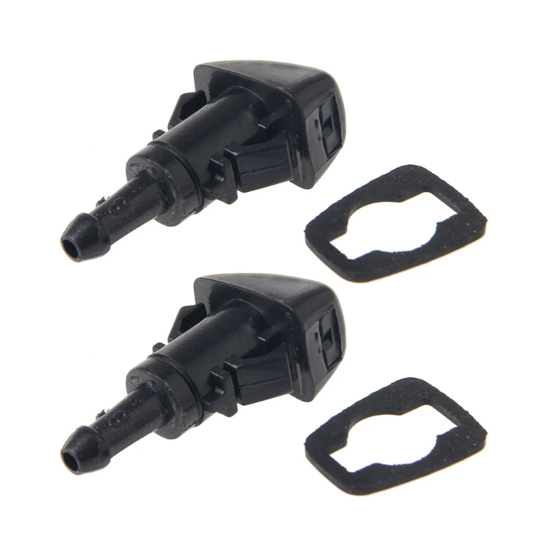 2 Pcs Windshield Washer Wiper Water Spray Nozzle For Chrysler 300c Jeep