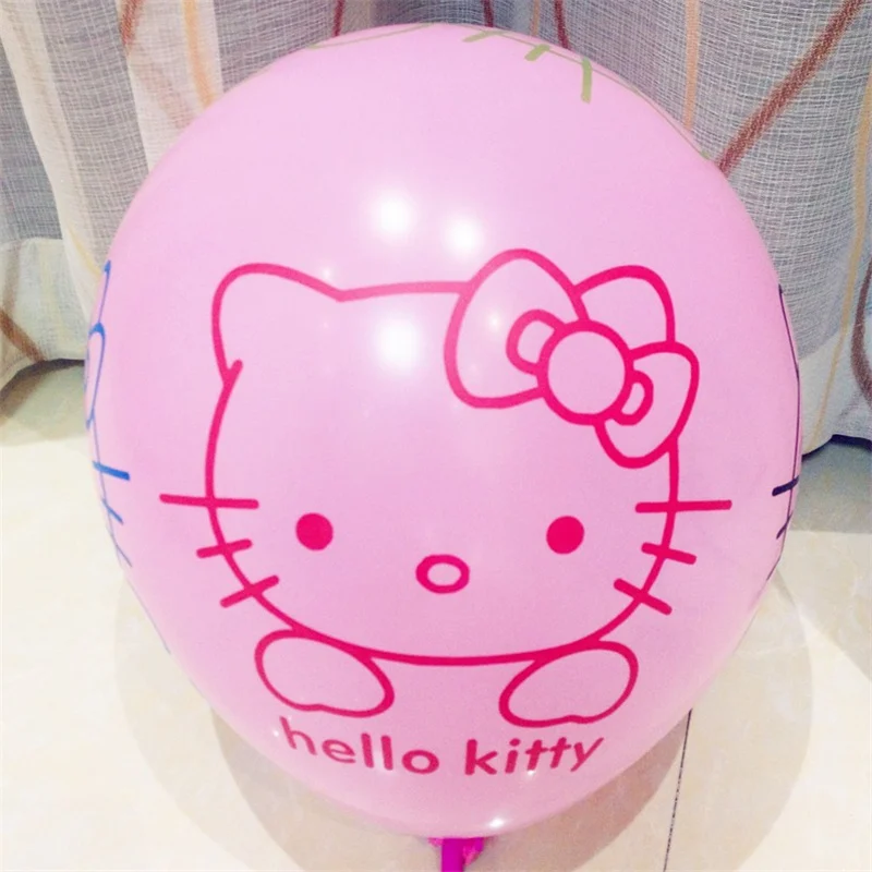 20 шт./лот 12 дюймов воздушный шар Hello Kitty надувные полный латексные шарики с принтом с днем рождения воздушные шары свадебный Декор поставки