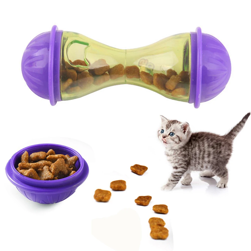 

Bone Shape Pet Toy Fun Bowl Toy Feeder Cat Tumbler Leakage Food Cats Toy Ball Puppy Pet Training Exercise Fun Bowl