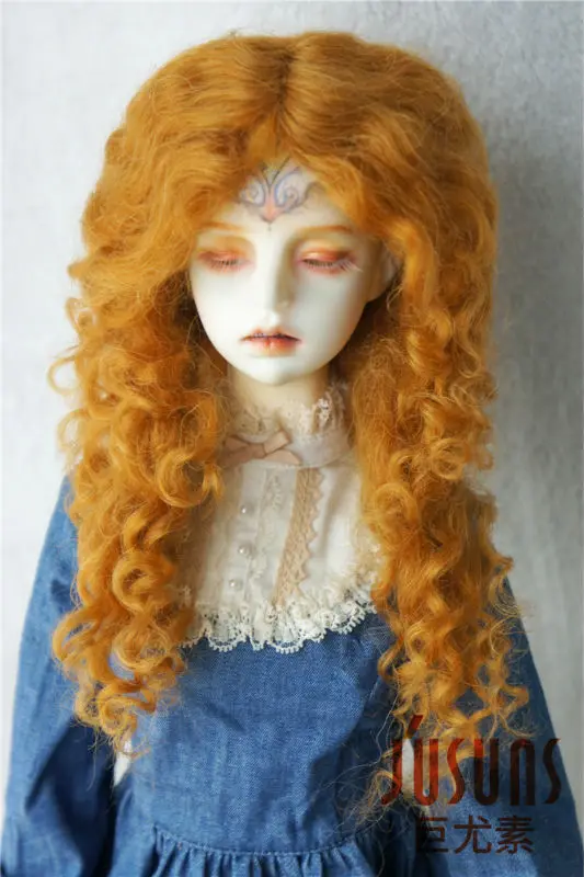 JD139 1/3 SD мохер BJD парик длинные MID прощание вьющиеся кукла парик 8-9 дюймов кукла аксессуары