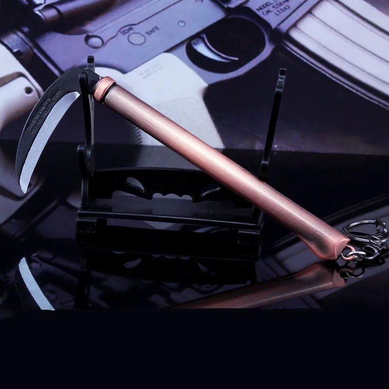  Playerunknown's Battlegrounds PUBG Logo Sickle Model Cosplay Accessories Pendant Keychain Gift Coll