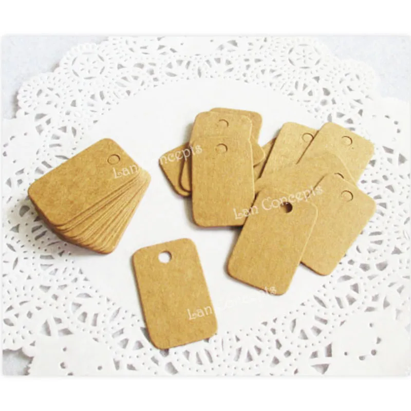 Wholesale 2x3.3cm blank Hang Tag rectangle shaped with rounded corners ...