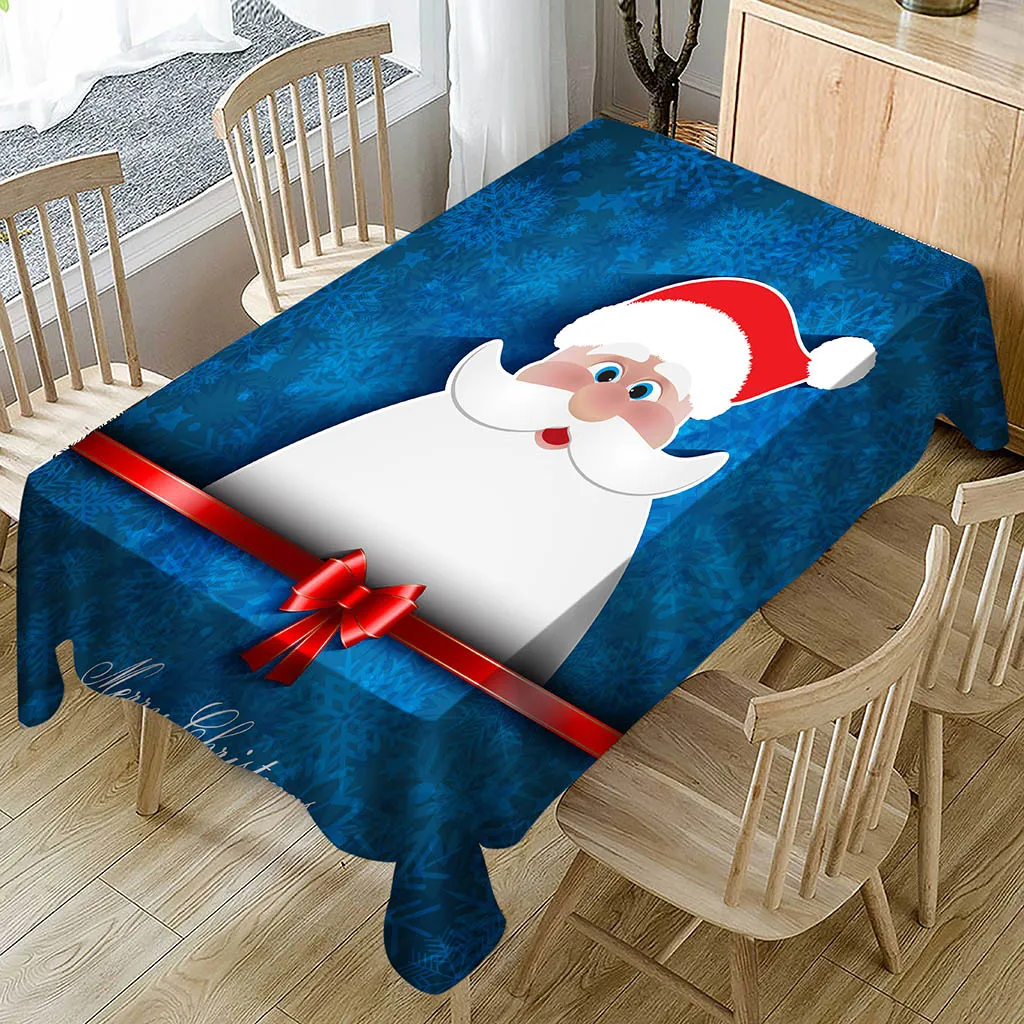

Christmas Tablecloth Print Rectangle Table Cover masa ortusu Holiday Party Home Decor table cloth rectangular