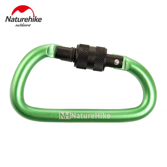 NatureHike Multicolo 6cm 8cm D-shaped Aluminum alloy Hiking Climb Carabiner Hook Quick Release Hanging Buckle
