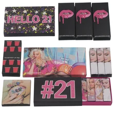 Jenner Olá 21 Coleção Aniversário Conjunto Paleta de Maquiagem Batom Matte Lipgloss Paleta sombra Maquiagem Profissional Sombra