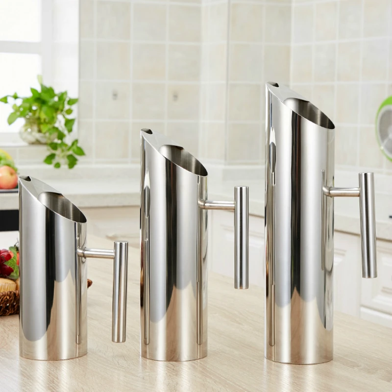 

Stainless Steel Soda Water Dispenser Su Sebili Pot Kettle Juice Jug Pitchers Red Wine Containers Dispensador De Agua Waterkoker