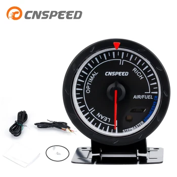 

Free Shipping CNSPEED 60MM Car Air Fuel Ratio Gauge Red & White Lighting Narrowband Air Fuel Ratio Meter Black Face Car Meter