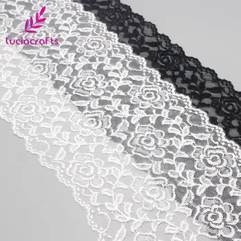 

Lucia crafts 1yard/lot 19.5cmm Black/White Lace Trim Ribbon For DIY Crafts Garment Gift Wrapping Wedding Accessories R0512