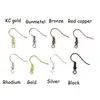 200pcs KC Gold/Silver/Gun black/Antique Bronze/Gold/Copper Ear Wire Hook for DIY Earrings Hooks Findings components Accessories ► Photo 1/6