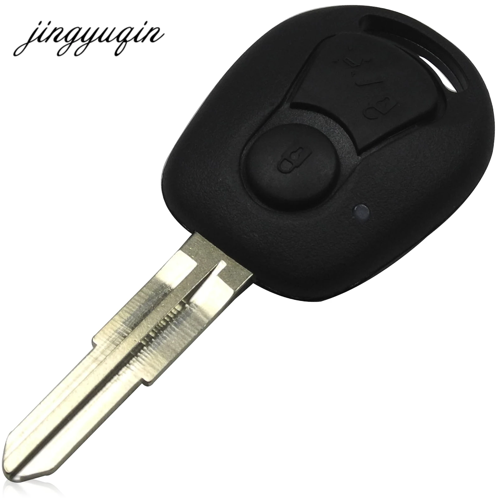 Jingyuqin 2 кнопки дистанционного ключа оболочки для Ssangyong Actyon Kyron Rexton Uncut Bblade чехол для брелка с ключом
