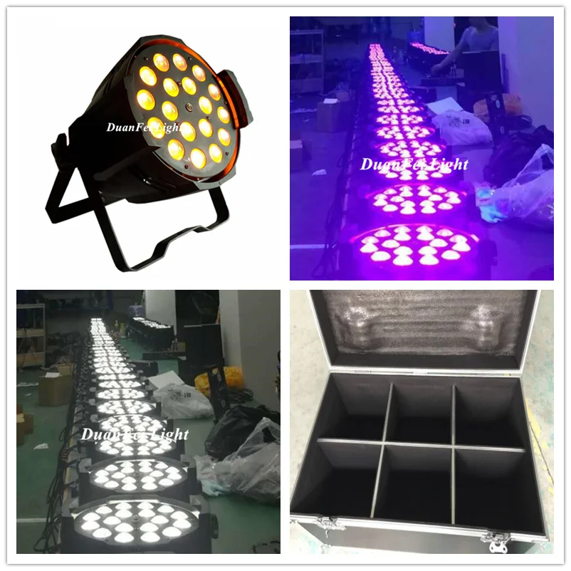 (6 шт. + чехол) сценический zoom wash spot light Светодиодный прожектор par с мультичипом RGBWA uv