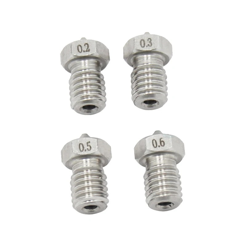 E3D الفولاذ المقاوم للصدأ فوهة V5 V6 فوهة 0.2mm 0.3mm 0.5mm 0.4mm 0.6mm 0.8 الخيوط M6 3D طابعة أجزاء 1.75mm 3.0mm خيوط E3D الفولاذ المقاوم للصدأ فوهة V5 V6 فوهة 0.2mm 0.3mm 0.5mm 0.4mm 0.6mm 0.8 الخيوط M6 3D طابعة أجزاء 1.75mm 3.0mm خيوط