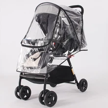 Stroller Accessories Waterproof Rain Cover Transparent Wind Dust Shield Zipper Open For Baby Strollers Pushchairs Raincoat babyrule baby stroller accessories universal waterproof rain cover wind dust shield for strollers pushchairs stroller buggy