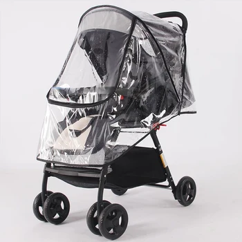 Stroller Accessories Waterproof Rain Cover Transparent Wind Dust Shield Zipper Open For Baby Strollers Pushchairs Raincoat ranavoar baby stroller accessories universal waterproof rain cover wind dust shield zipper open for baby strollers pushchairs
